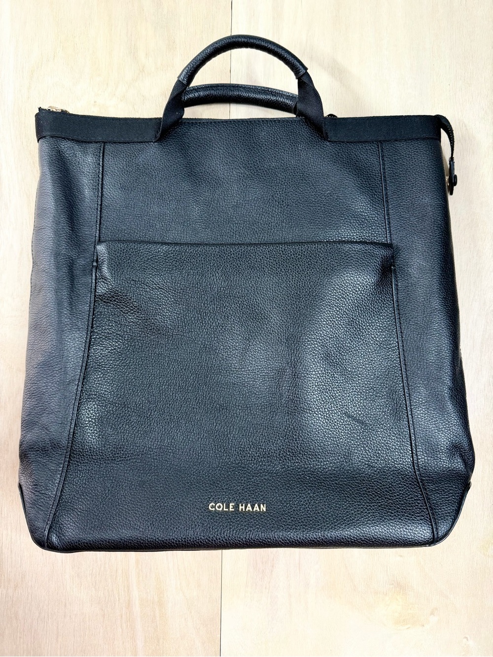 Cole Haan Grand Ambition 3-Way Convertible Small Leather Backpack - Black